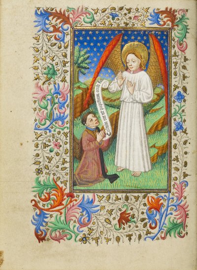 Un patrón y su ángel de la guarda de Master of Sir John Fastolf