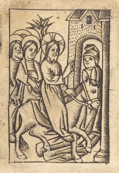 La entrada de Cristo en Jerusalén (izquierda) de Master of St. Erasmus