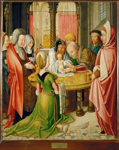 Circuncisión, uno de los dos paneles de un altar ... de Master of St. Severin