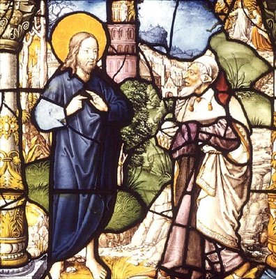 La tentación de Cristo, ventana, Escuela de Colonia, primera mitad del siglo XVI de Master of St. Severin