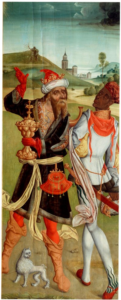 La Adoración de los Magos. Dos Magos, principios del siglo XVI de Master of Switzerland