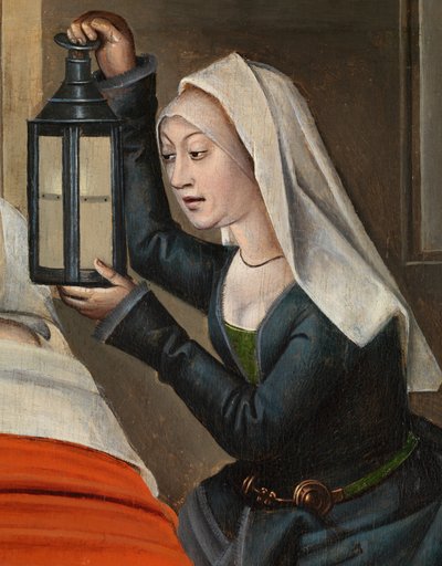Detalle del Carnicero malvado, del Retablo de San Nicolás, c.1486-93 (óleo sobre tabla) de Master of The Legend of St. Lucy