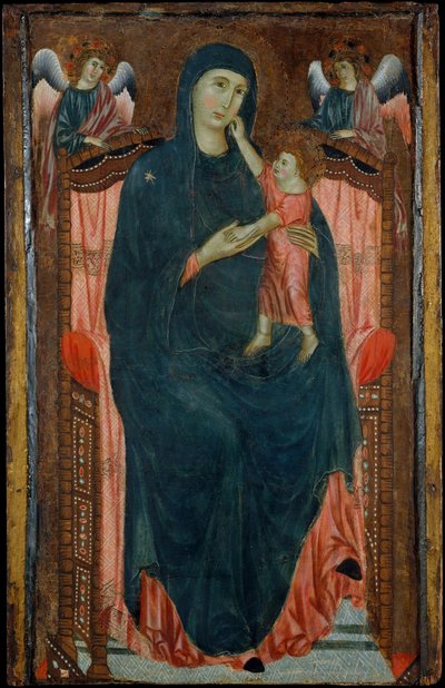 Madonna y el niño entronizados con ángeles de Master of Varlungo