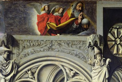 Dios Padre en el cielo enviando a su Hijo a la Virgen María, c.1445 (detalle) de Master of the Aix Annunciation