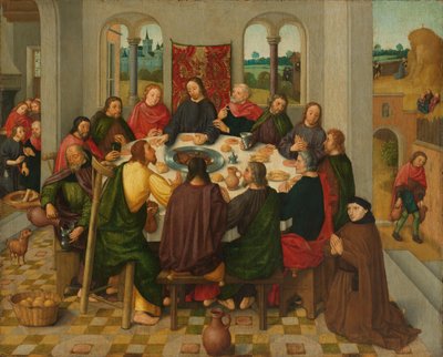 Última Cena, c. 1485-1500 (óleo sobre tabla) de Master of the Amsterdam Death of the Virgin