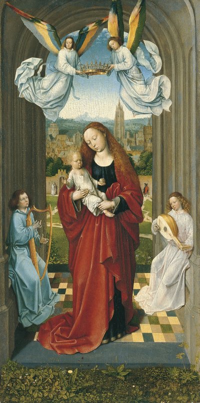 La Virgen y el Niño entre ángeles de Master of the André Madonna