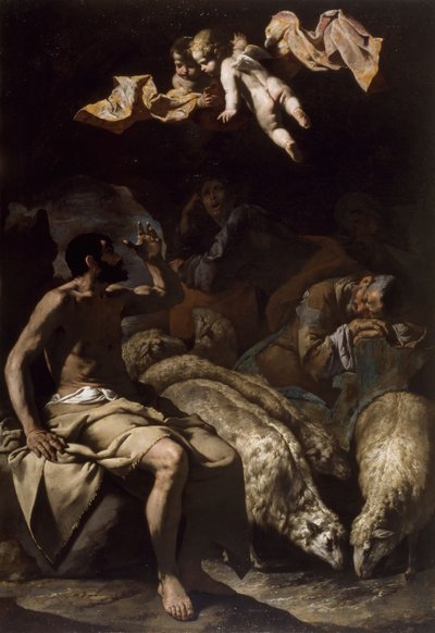 El ángel apareciendo a los pastores de Master of the Annunciation to the Shepherds