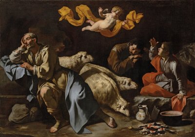 La anunciación a los pastores de Master of the Annunciation to the Shepherds