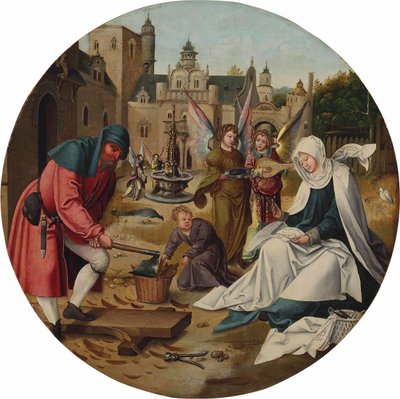 La Sagrada Familia de Master of the Antwerp Adoration