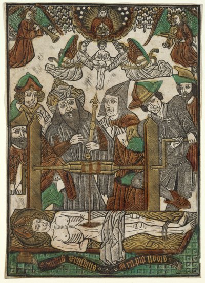 El Martirio de San Erasmo, c. 1480 de Master of the Bergwolken