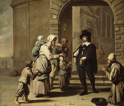 Mendigos en una puerta de Master of the Béguins
