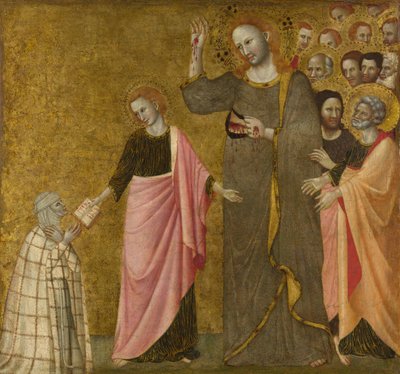 La visión de santa Clara de Rimini (1282-1326) de Master of the Blessed Clare of Rimini
