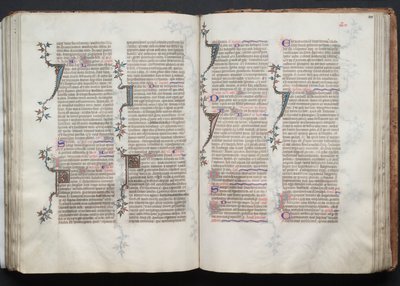 El misal de Gotha: Fol. 101r, texto, c. 1375 de Master of the Boqueteaux