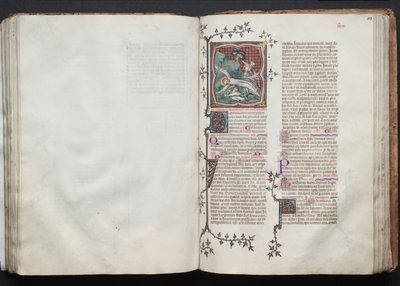El Misal de Gotha: Fol. 103r, San Andrés Atado a la Cruz de Master of the Boqueteaux