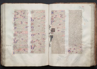 El Misal de Gotha: Fol. 107r, Texto de Master of the Boqueteaux