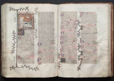 El misal de Gotha: Fol. 123r, texto, c. 1375 de Master of the Boqueteaux