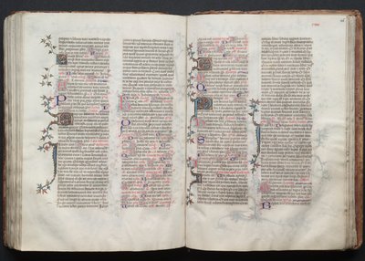 El misal de Gotha: Fol. 125v, Texto, c. 1375 de Master of the Boqueteaux