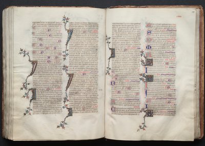 El misal de Gotha: Fol. 130r, texto, c. 1375 de Master of the Boqueteaux
