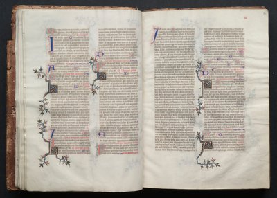 El Misal de Gotha: Fol. 14r, Texto, c. 1375 de Master of the Boqueteaux