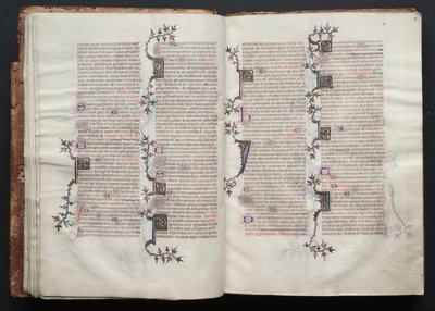 El misal de Gotha: Fol. 14v, Texto, c. 1375 de Master of the Boqueteaux