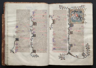 El Misal de Gotha: Fol. 15v, Texto, c. 1375 de Master of the Boqueteaux