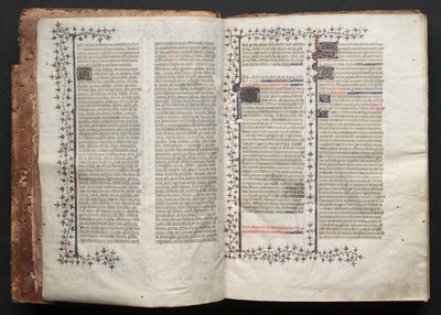 El misal de Gotha: Fol. 1v, Texto, c. 1375 de Master of the Boqueteaux
