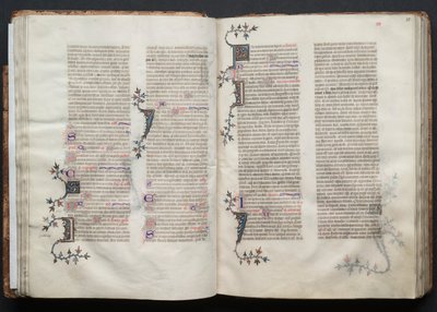El Misal de Gotha: Fol. 34v, Texto, c. 1375 de Master of the Boqueteaux