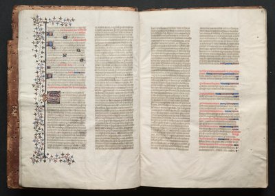 El Misal de Gotha: Fol. 3v, Texto, c. 1375 de Master of the Boqueteaux