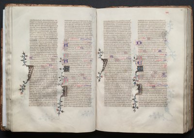 El misal de Gotha: Fol. 42r, texto, c. 1375 de Master of the Boqueteaux