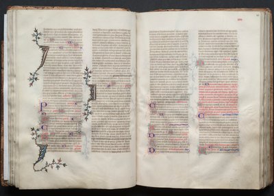 El misal de Gotha: Fol. 43r, Texto, c. 1375 de Master of the Boqueteaux
