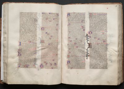 El Misal de Gotha: Fol. 50v, Texto, c. 1375 de Master of the Boqueteaux