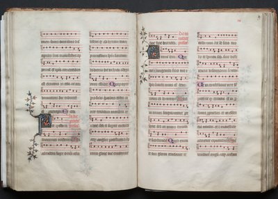 El Misal de Gotha: Fol. 59r, Texto, c. 1375 de Master of the Boqueteaux