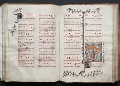 El Misal de Gotha: Fol. 60v, Texto, c. 1375 de Master of the Boqueteaux