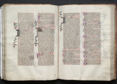El Misal de Gotha: Fol. 73r, Texto, c. 1375 de Master of the Boqueteaux