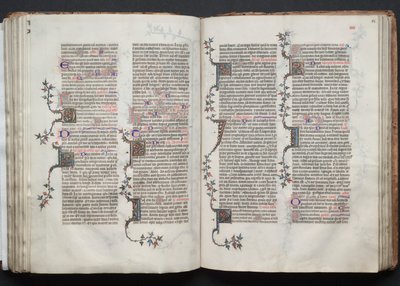 El misal de Gotha: Fol. 84r, texto, c. 1375 de Master of the Boqueteaux