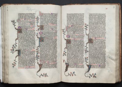 El Misal de Gotha: Fol. 87r, Texto, c. 1375 de Master of the Boqueteaux
