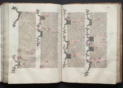 El misal de Gotha: Fol. 96r, texto, c. 1375 de Master of the Boqueteaux