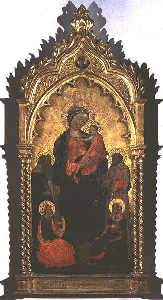 Madonna y Niño con Santos de Master of the Borgo alla Collina