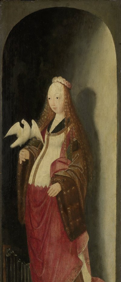 Santa Cecilia, ala derecha de un tríptico de Master of the Brunswick Diptych (attributed to)