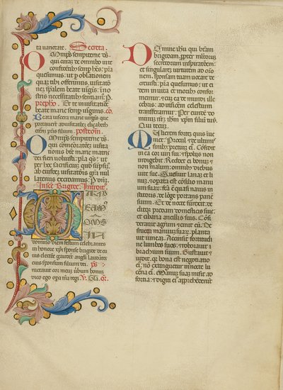 Inicial G decorada de Master of the Brussels Initials