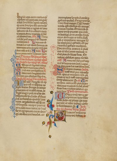 Inicial G: Santo Tomás Becket de Master of the Brussels Initials