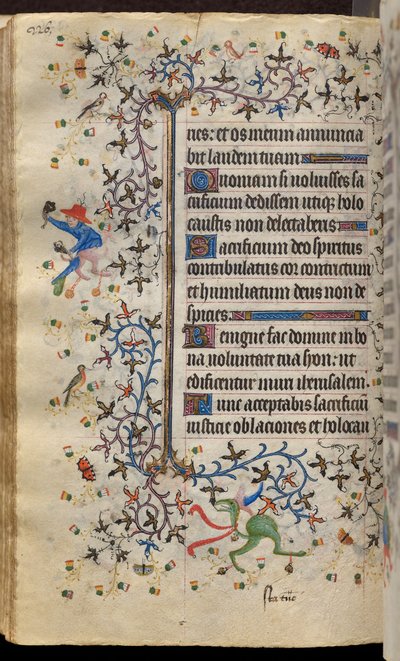 Horas de Carlos el Noble, rey de Navarra (1361-1425): fol. 113v, Texto de Master of the Brussels Initials and Associates