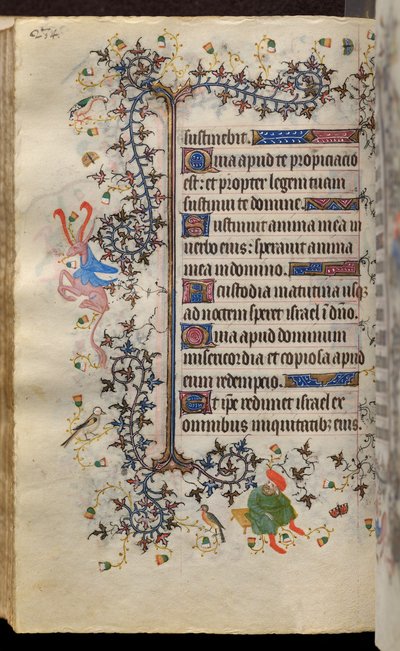 Horas de Carlos el Noble, rey de Navarra (1361-1425): fol. 117v, Texto de Master of the Brussels Initials and Associates