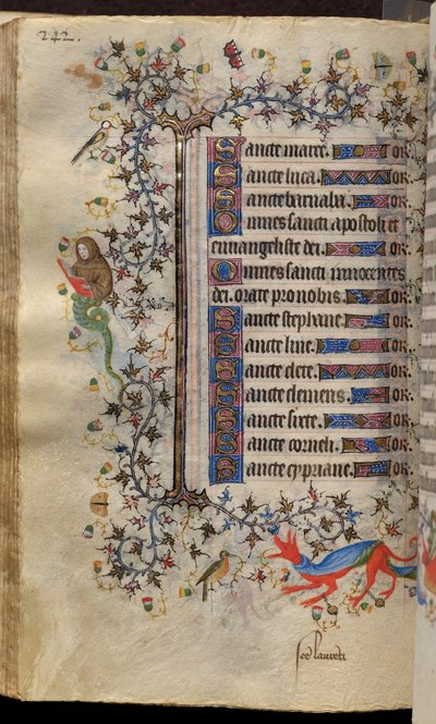 Horas de Carlos el Noble, rey de Navarra (1361-1425): fol. 121v, Texto de Master of the Brussels Initials and Associates