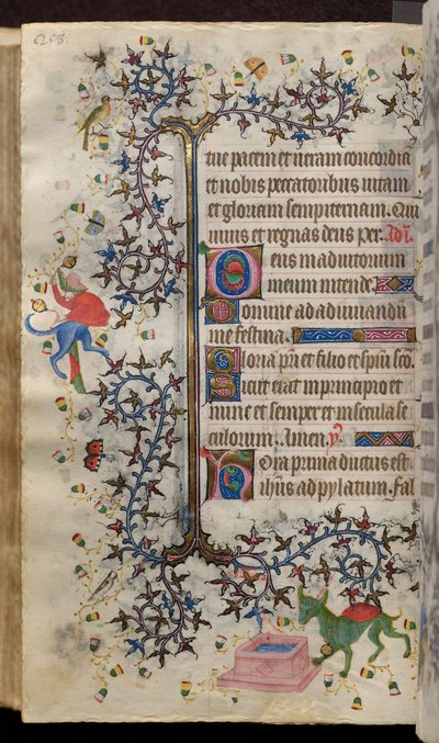 Horas de Carlos el Noble, rey de Navarra (1361-1425): fol. 129v, Texto de Master of the Brussels Initials and Associates