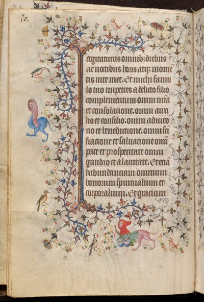 Horas de Carlos el Noble, rey de Navarra (1361-1425): fol. 15v, Texto de Master of the Brussels Initials and Associates