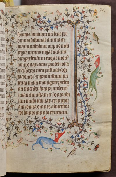 Horas de Carlos el Noble, rey de Navarra (1361-1425): fol. 16r, Texto de Master of the Brussels Initials and Associates