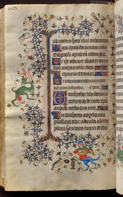 Horas de Carlos el Noble, rey de Navarra (1361-1425): fol. 205v, Texto de Master of the Brussels Initials and Associates