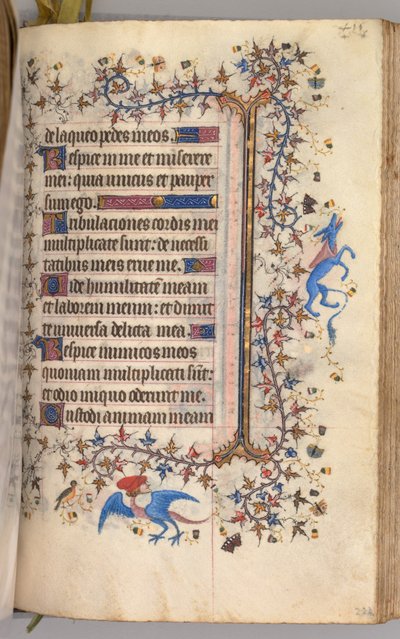 Horas de Carlos el Noble, rey de Navarra (1361-1425): fol. 222r, Texto de Master of the Brussels Initials and Associates