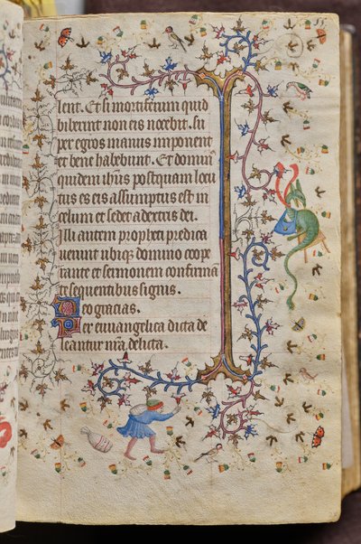 Horas de Carlos el Noble, rey de Navarra (1361-1425): fol. 28r, Texto de Master of the Brussels Initials and Associates